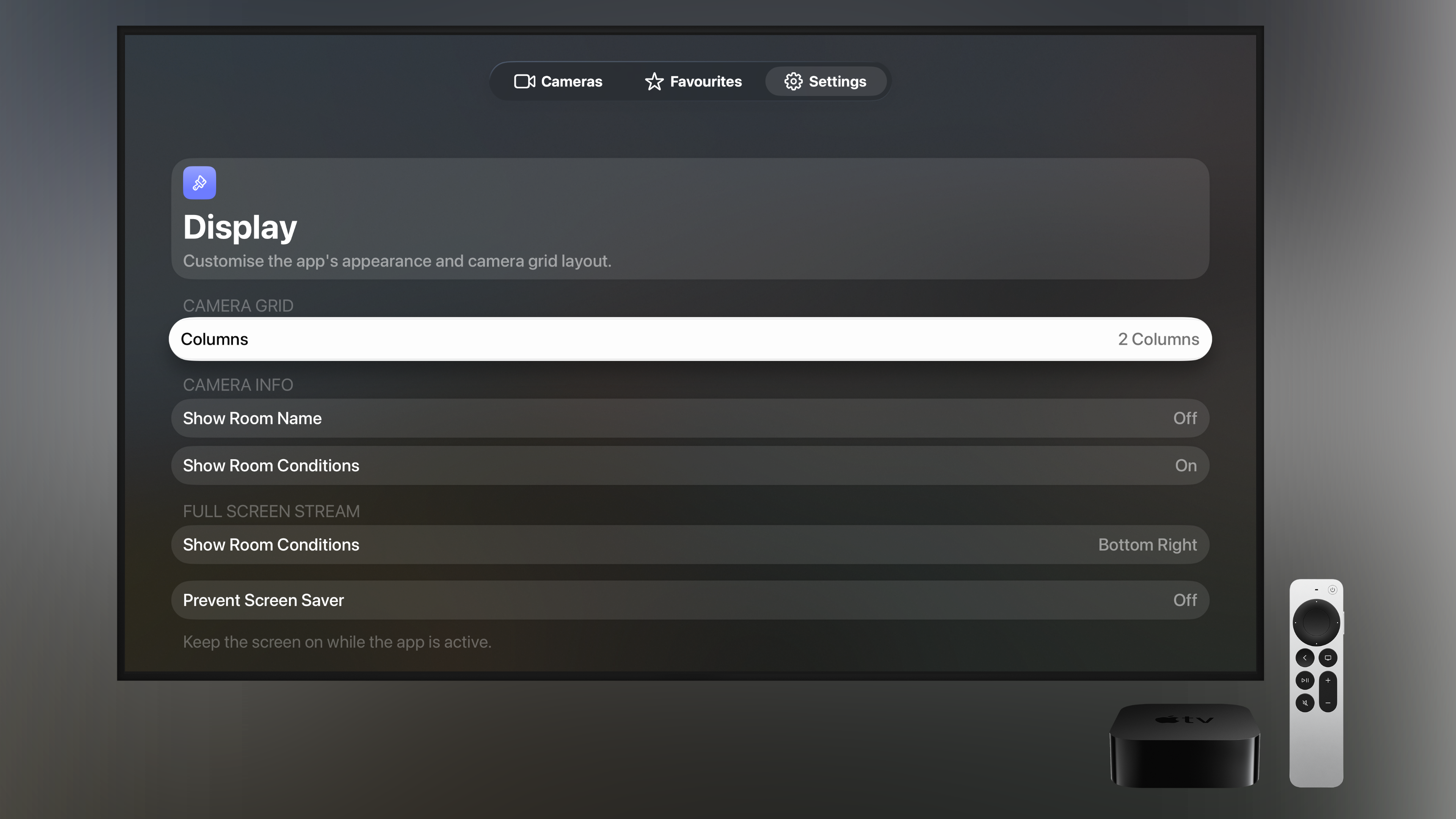 Apple TV settings