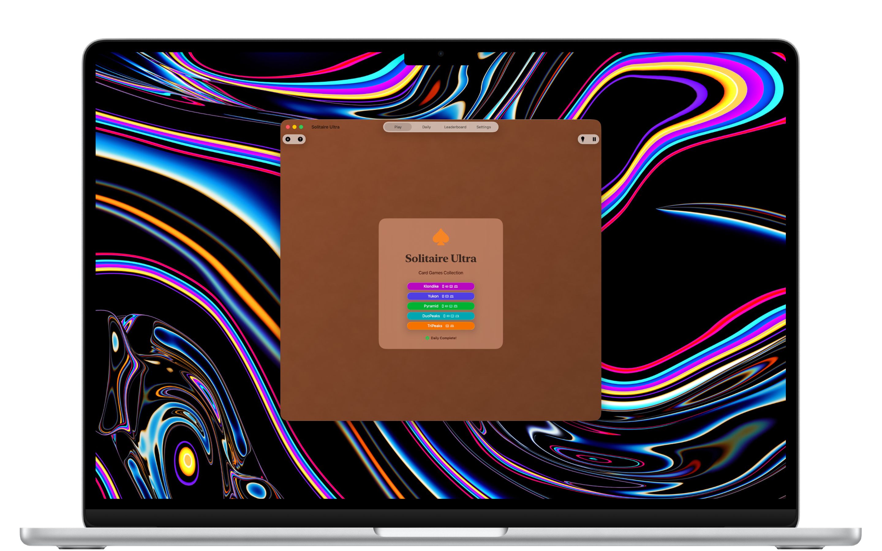 Solitaire Ultra Mac home