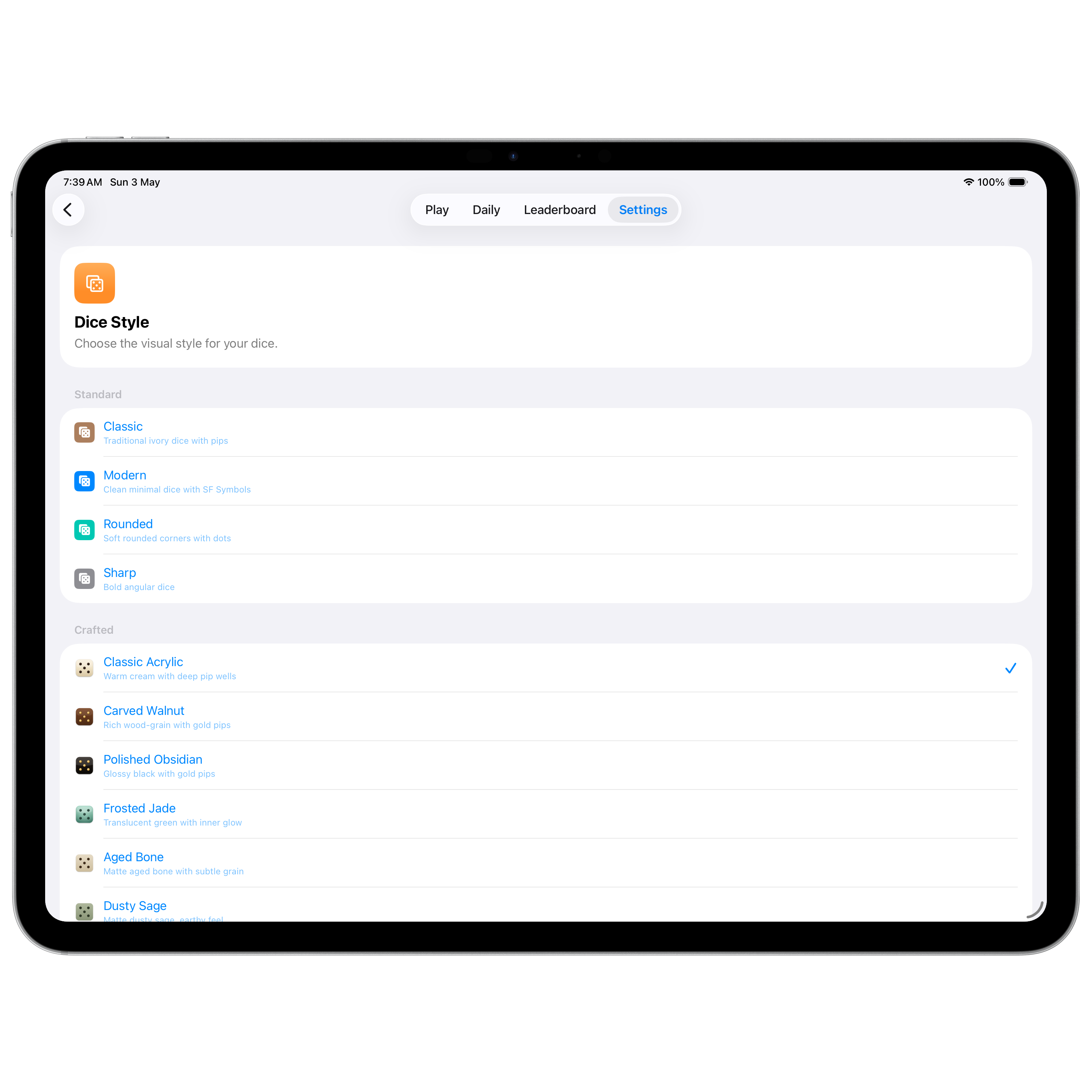 iPad settings 2