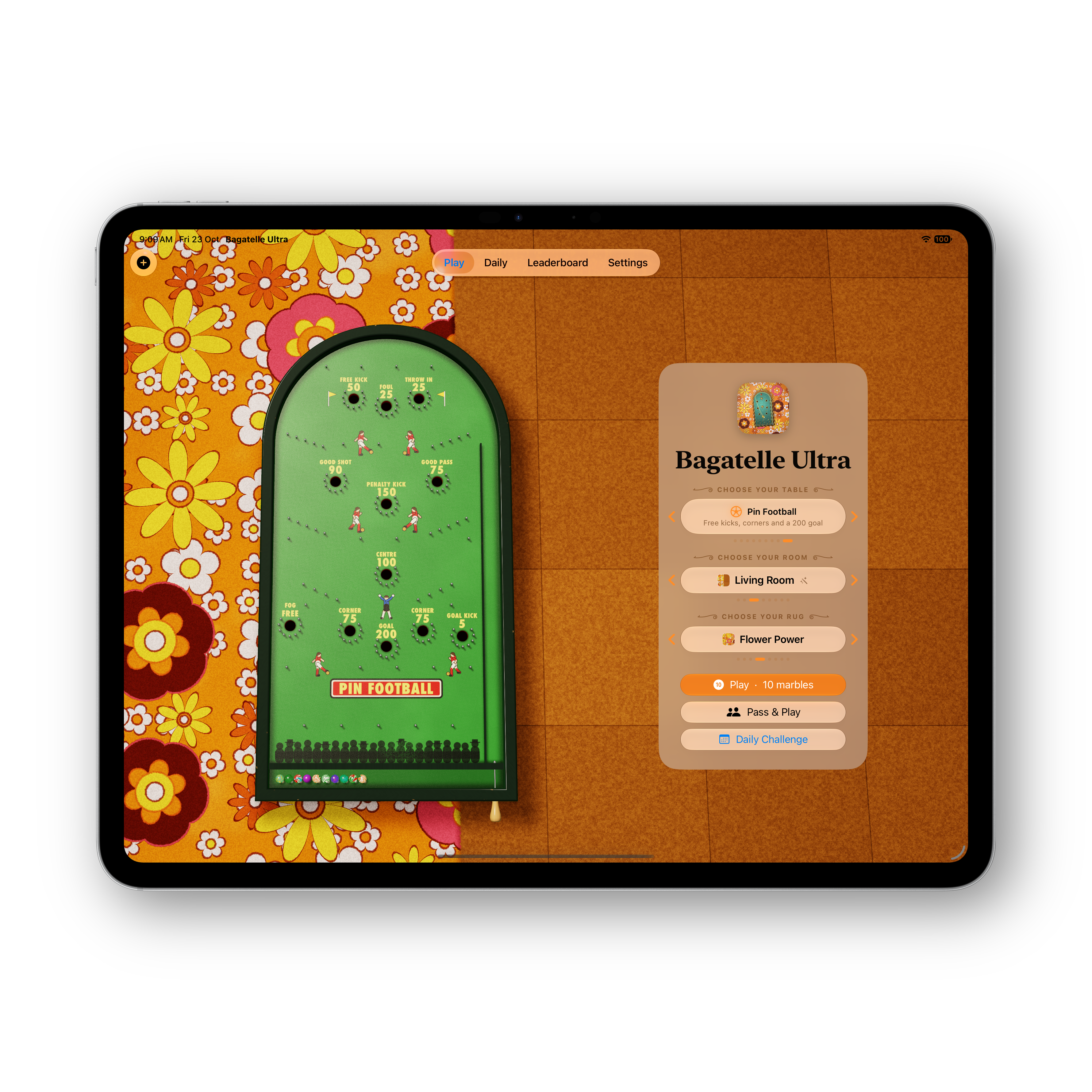 Bagatelle Ultra iPad table picker