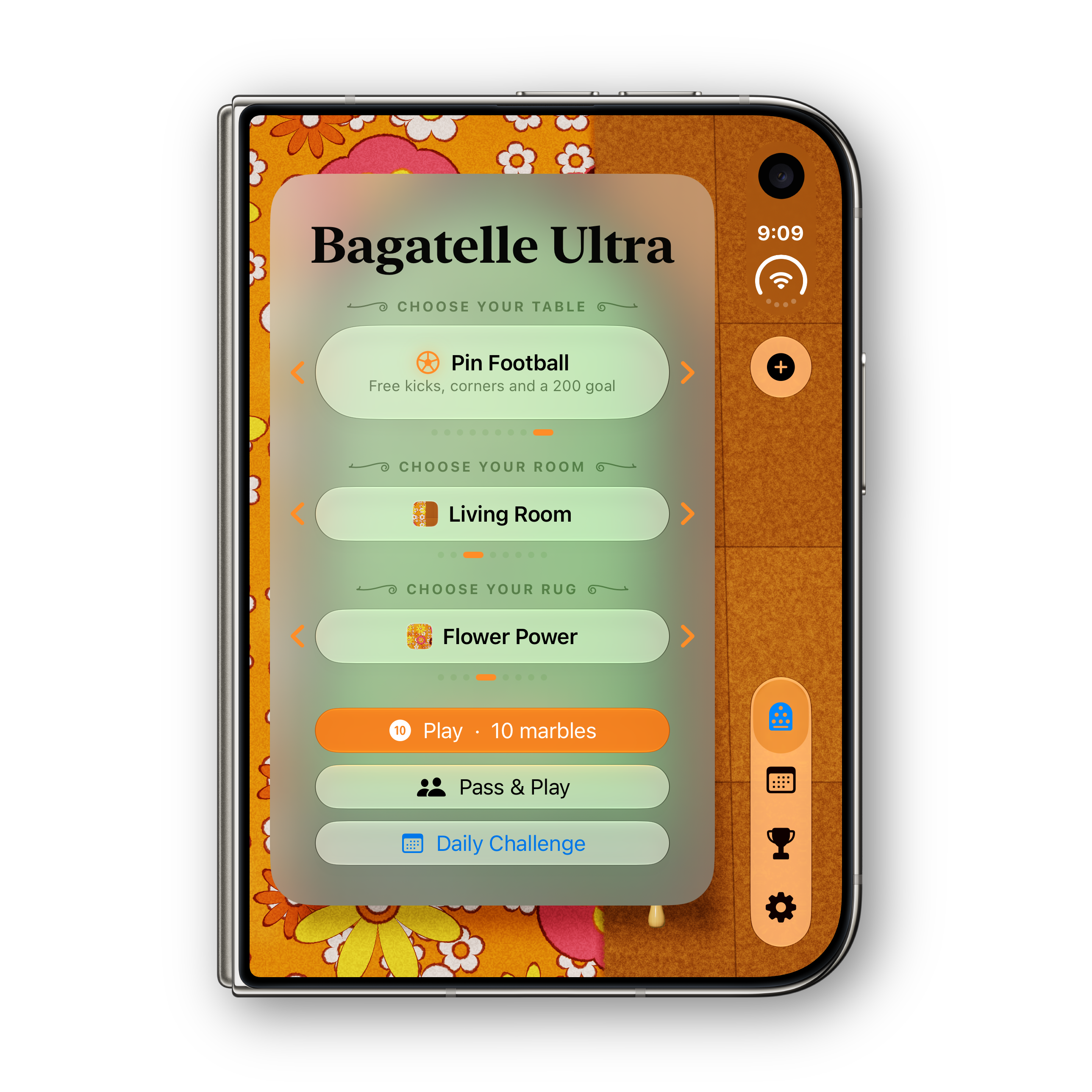 Bagatelle Ultra iPhone Duo folded table picker