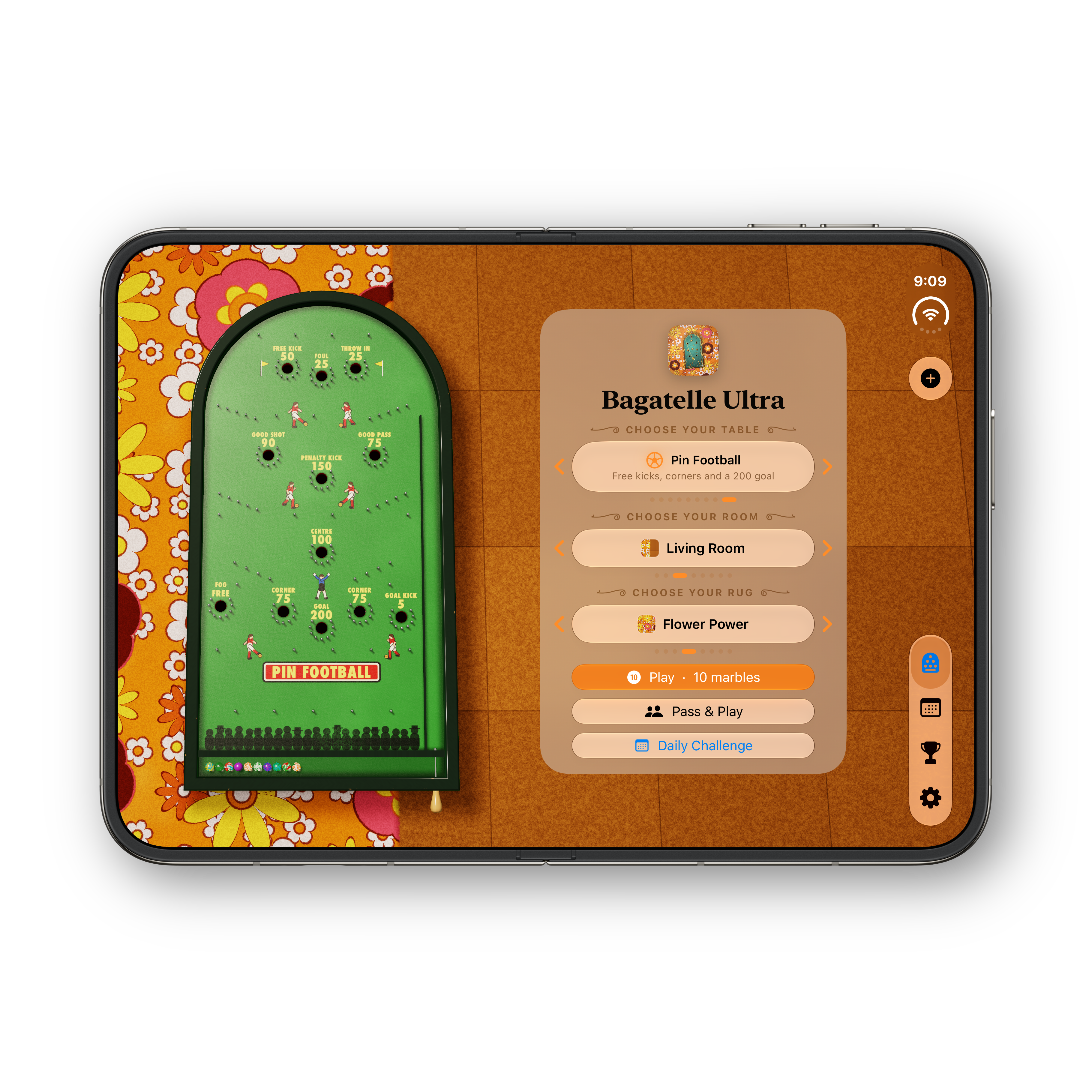Bagatelle Ultra iPhone Duo unfolded table picker