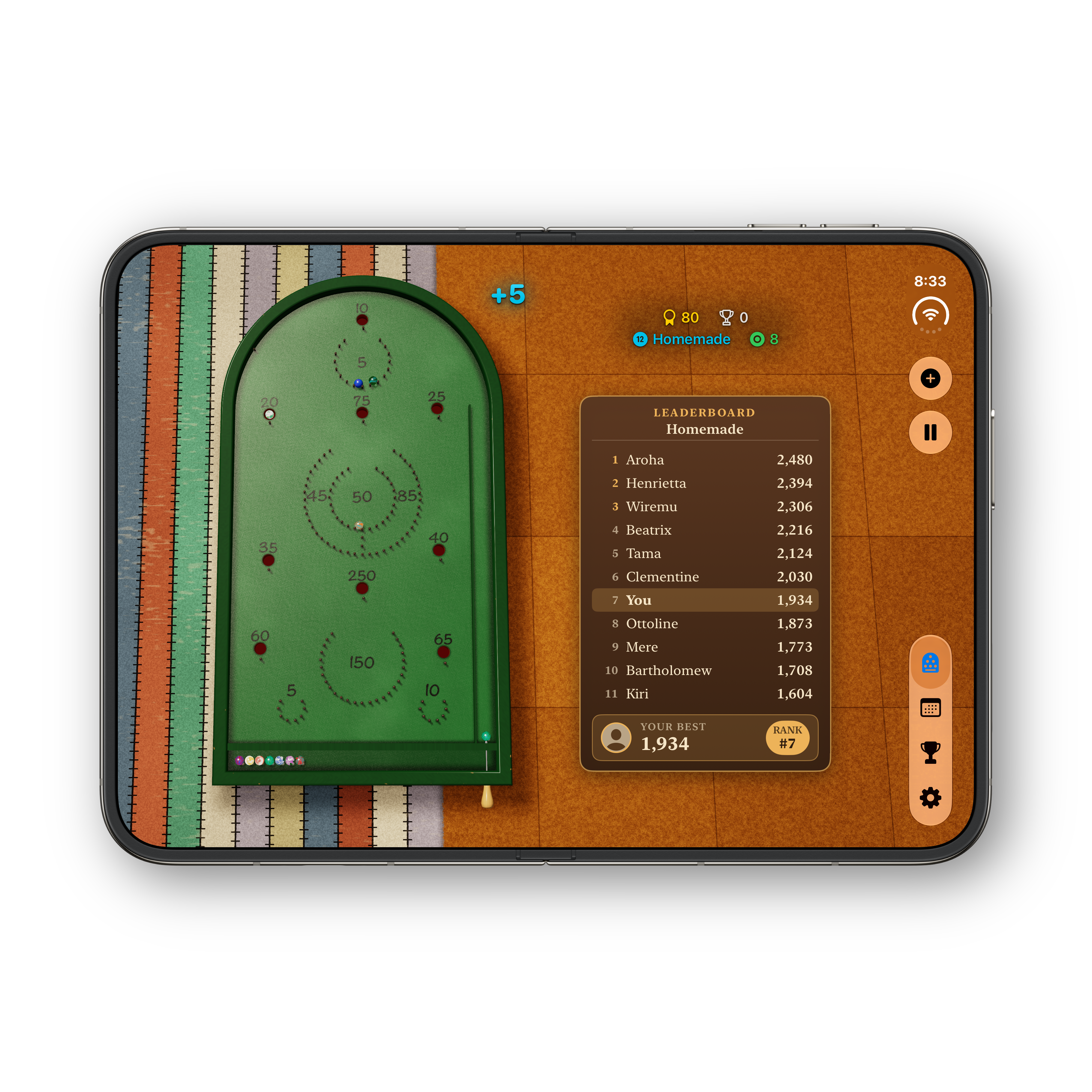Bagatelle Ultra iPhone Duo unfolded board