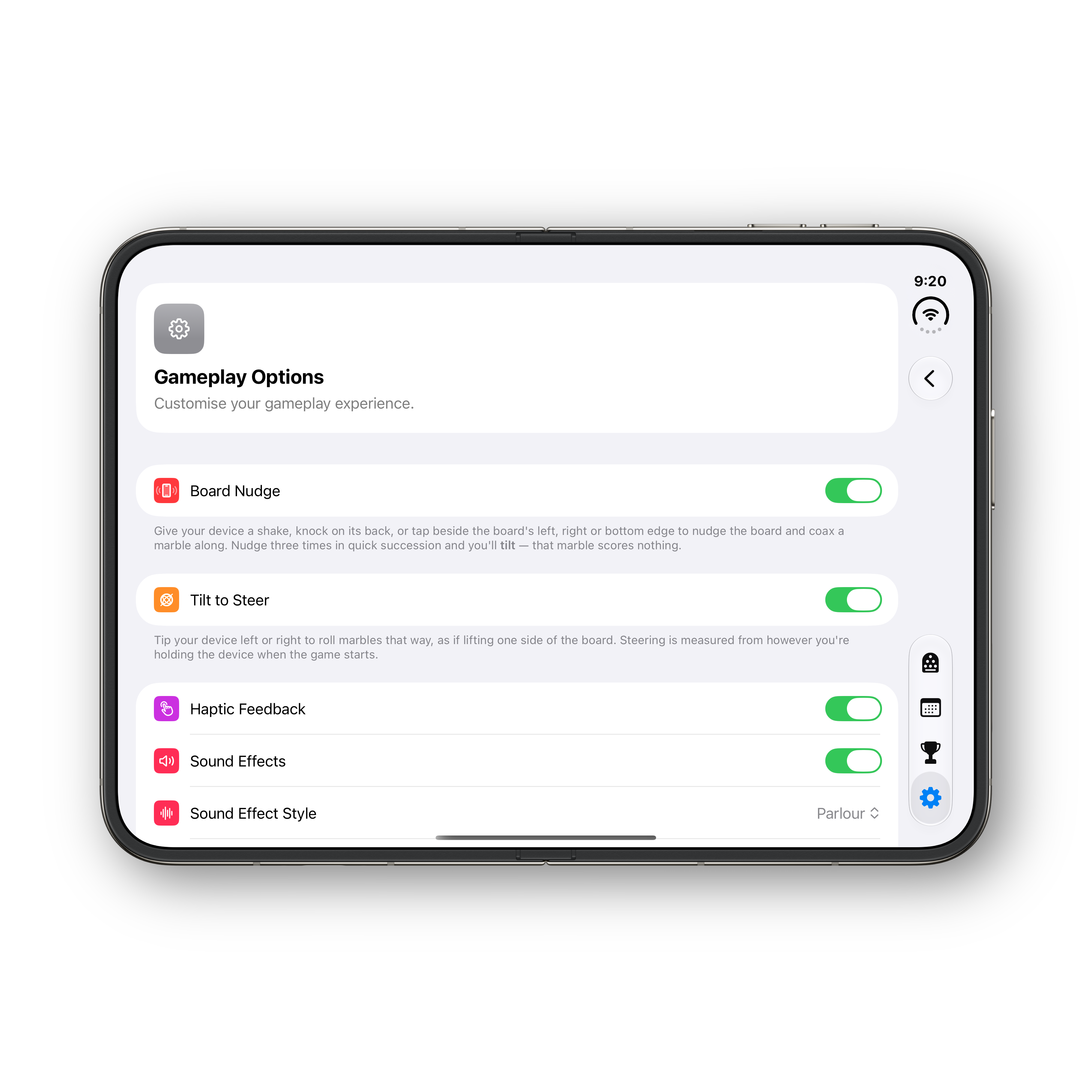 Bagatelle Ultra iPhone Duo unfolded settings