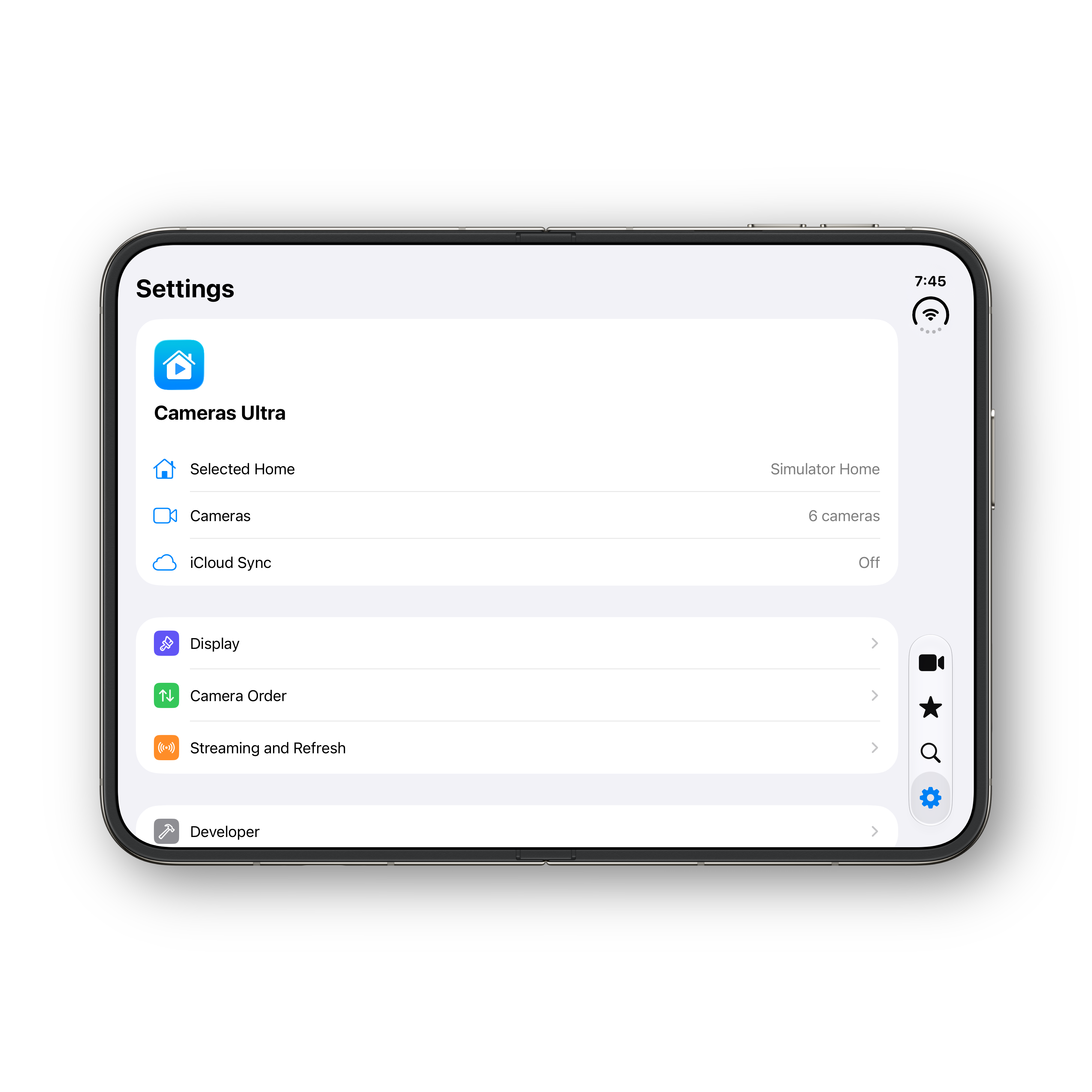 iPhone Duo unfolded settings 1