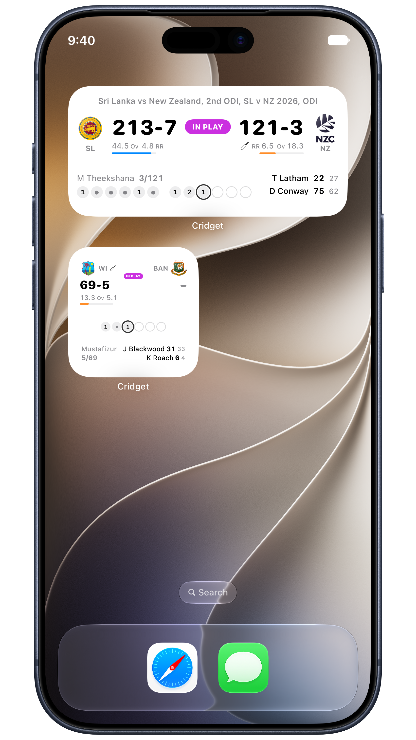 Home Screen widgets, light mode