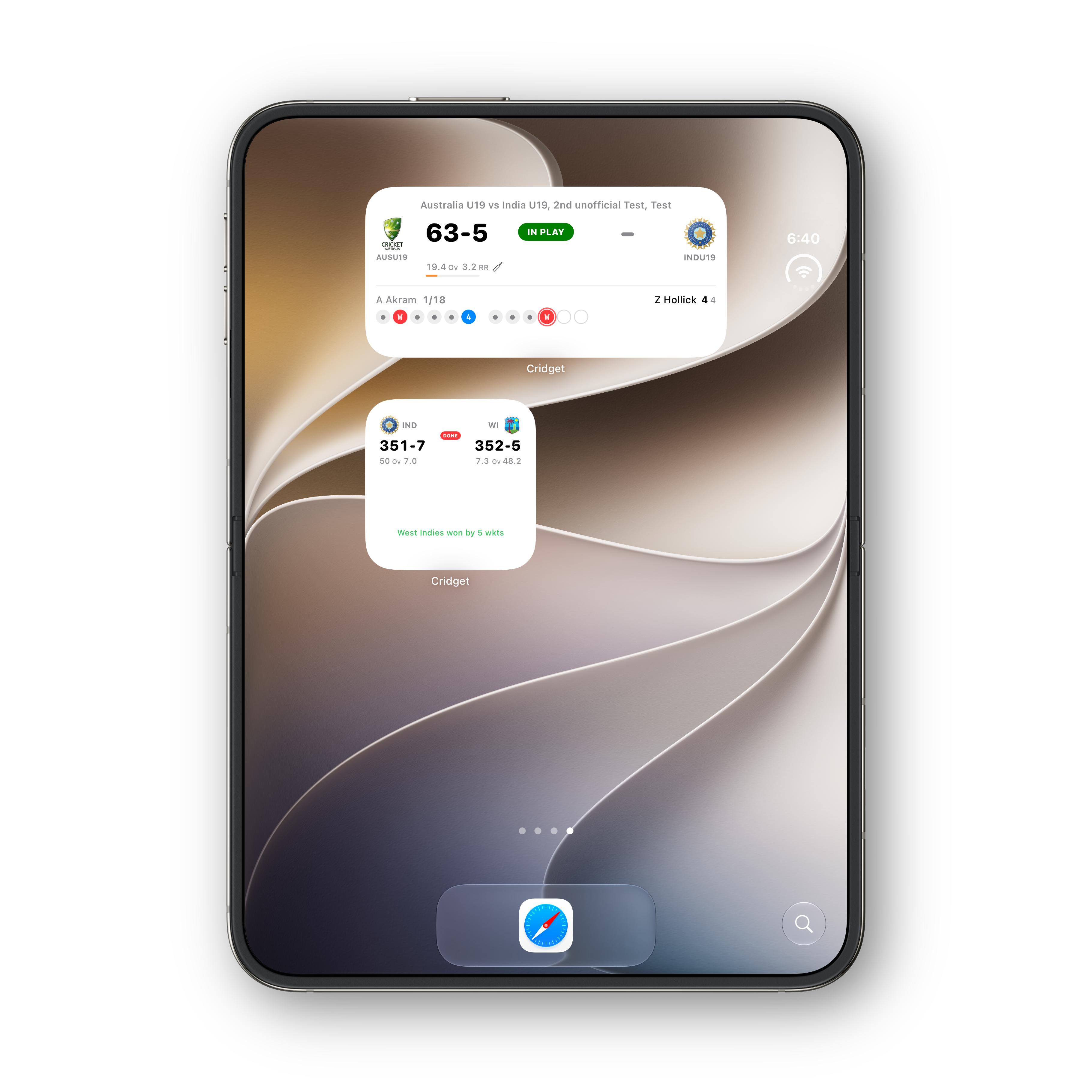 iPhone Duo portrait Home Screen widgets, light mode