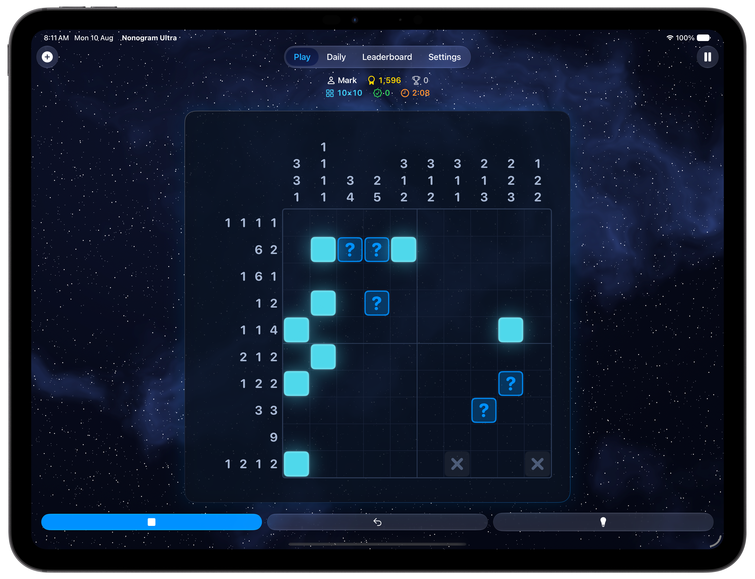 Nonogram Ultra iPad puzzle
