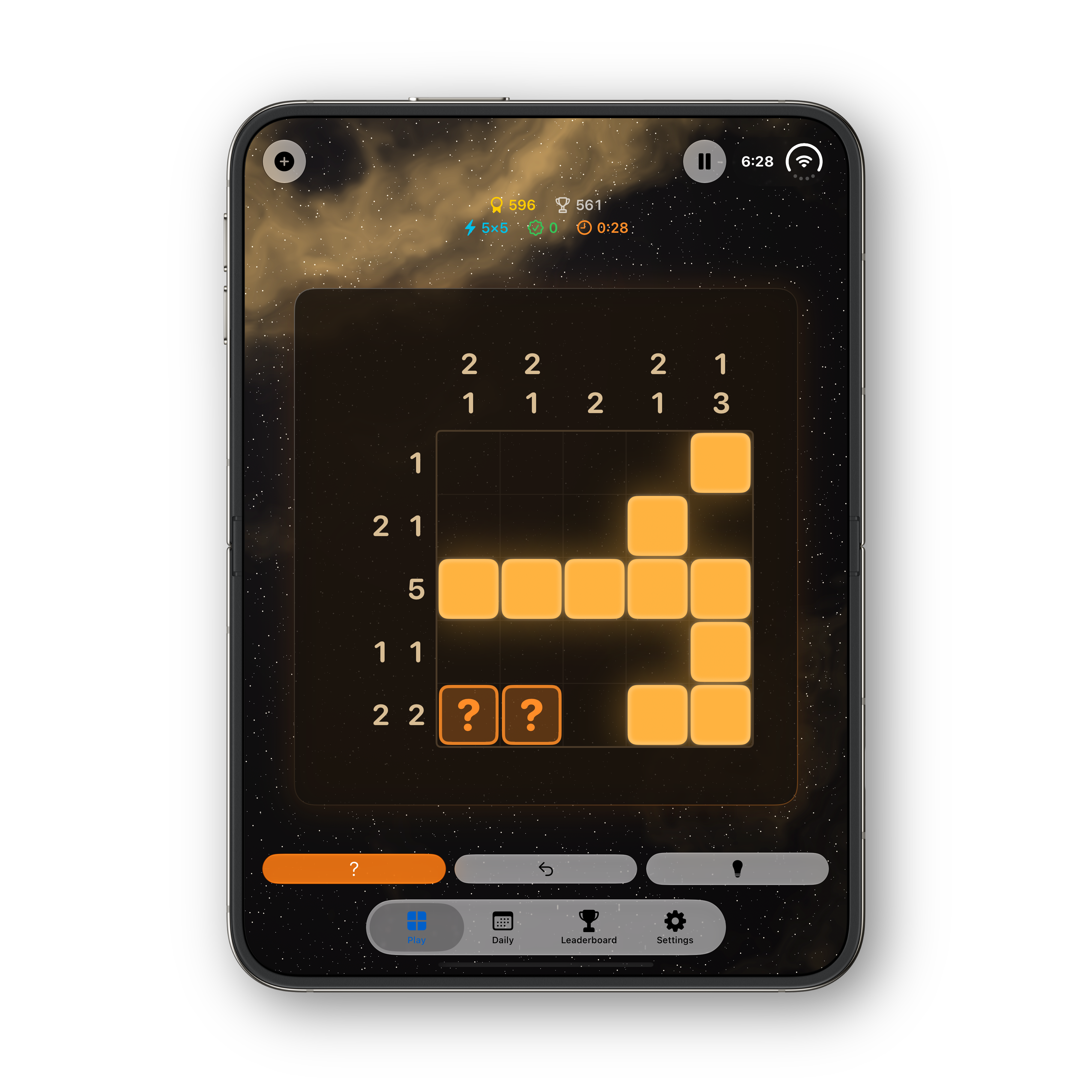 Nonogram Ultra iPhone Duo portrait puzzle, Eclipse theme