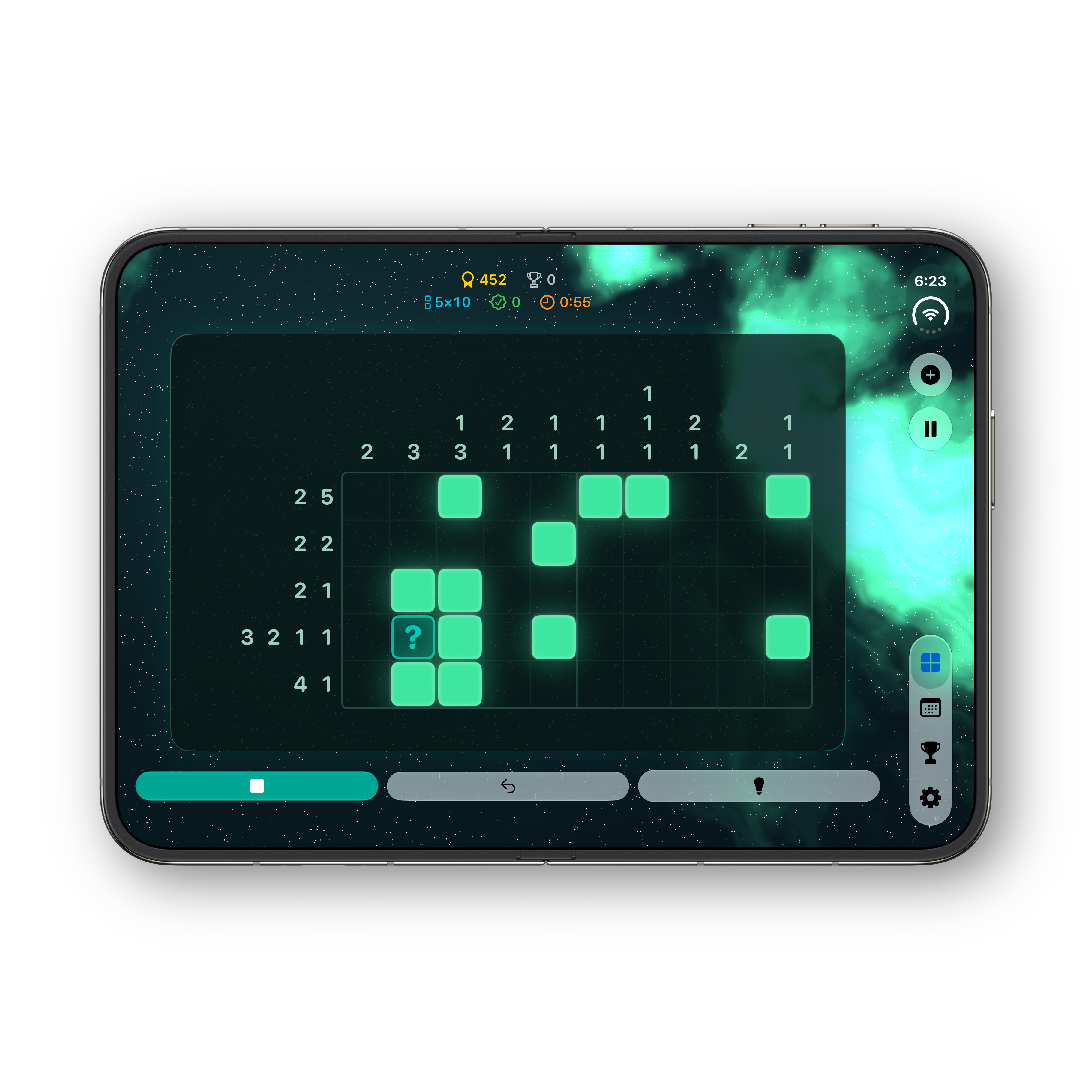 Nonogram Ultra iPhone Duo unfolded Casual 5×10 puzzle