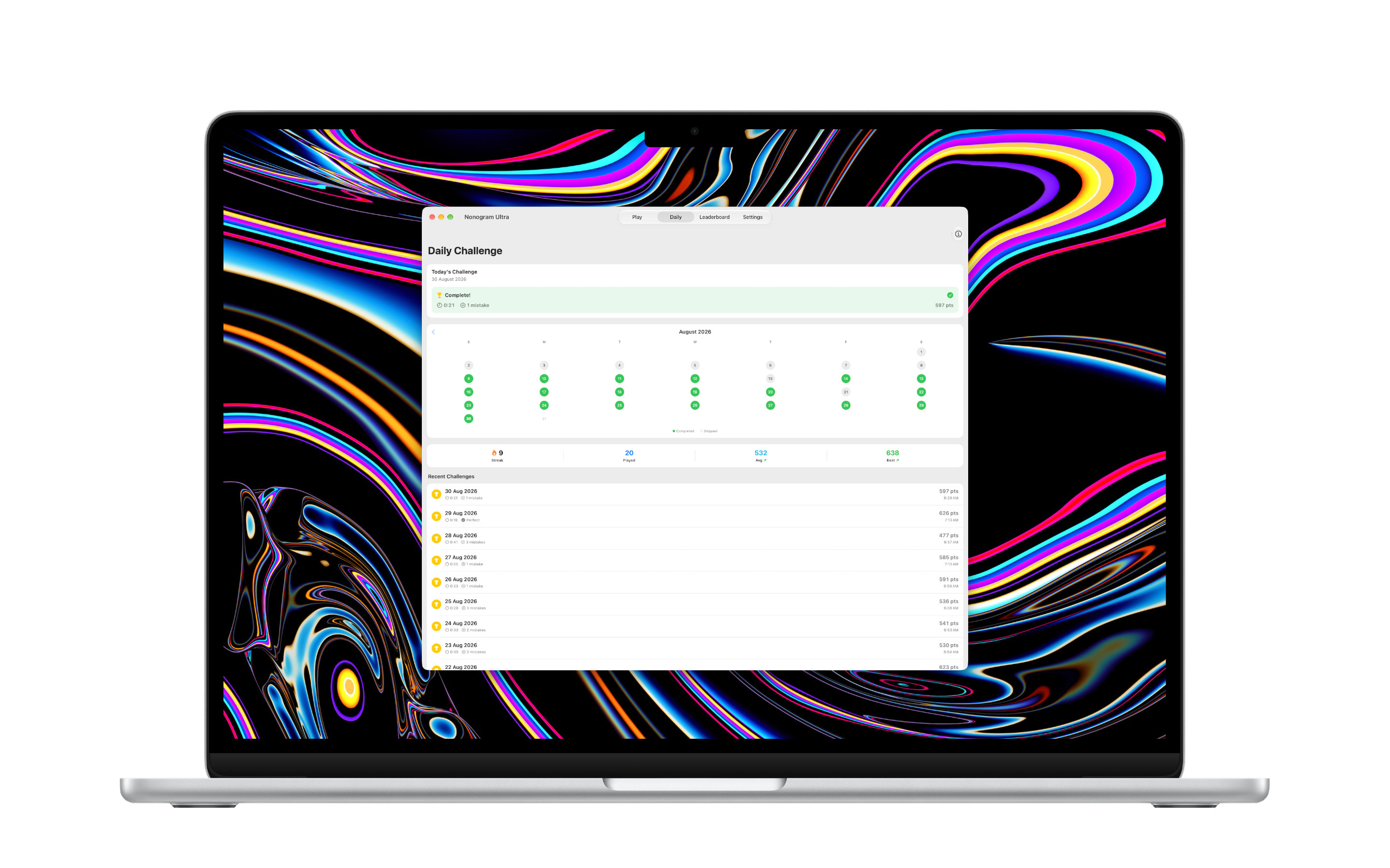 Nonogram Ultra Mac daily challenge