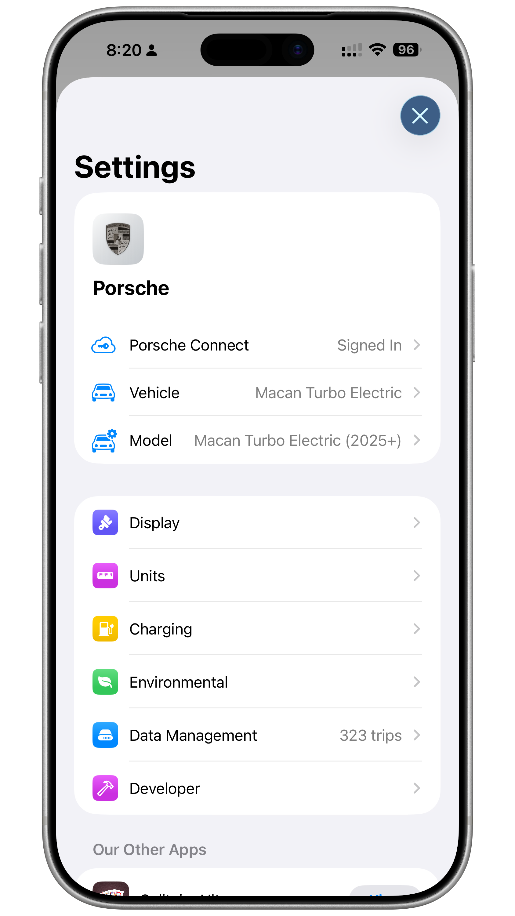 Porsche Ultra settings