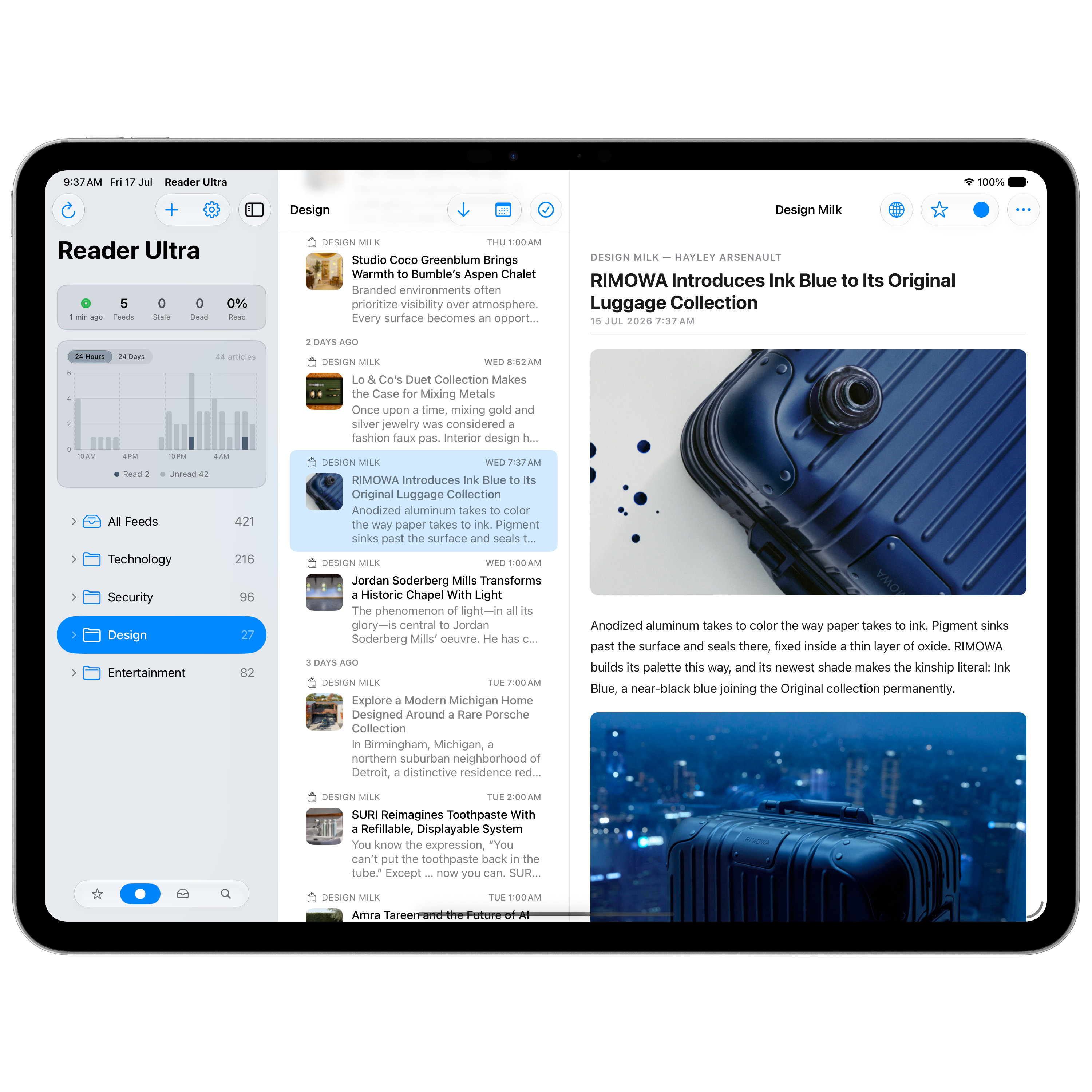 Reader Ultra iPad reader view