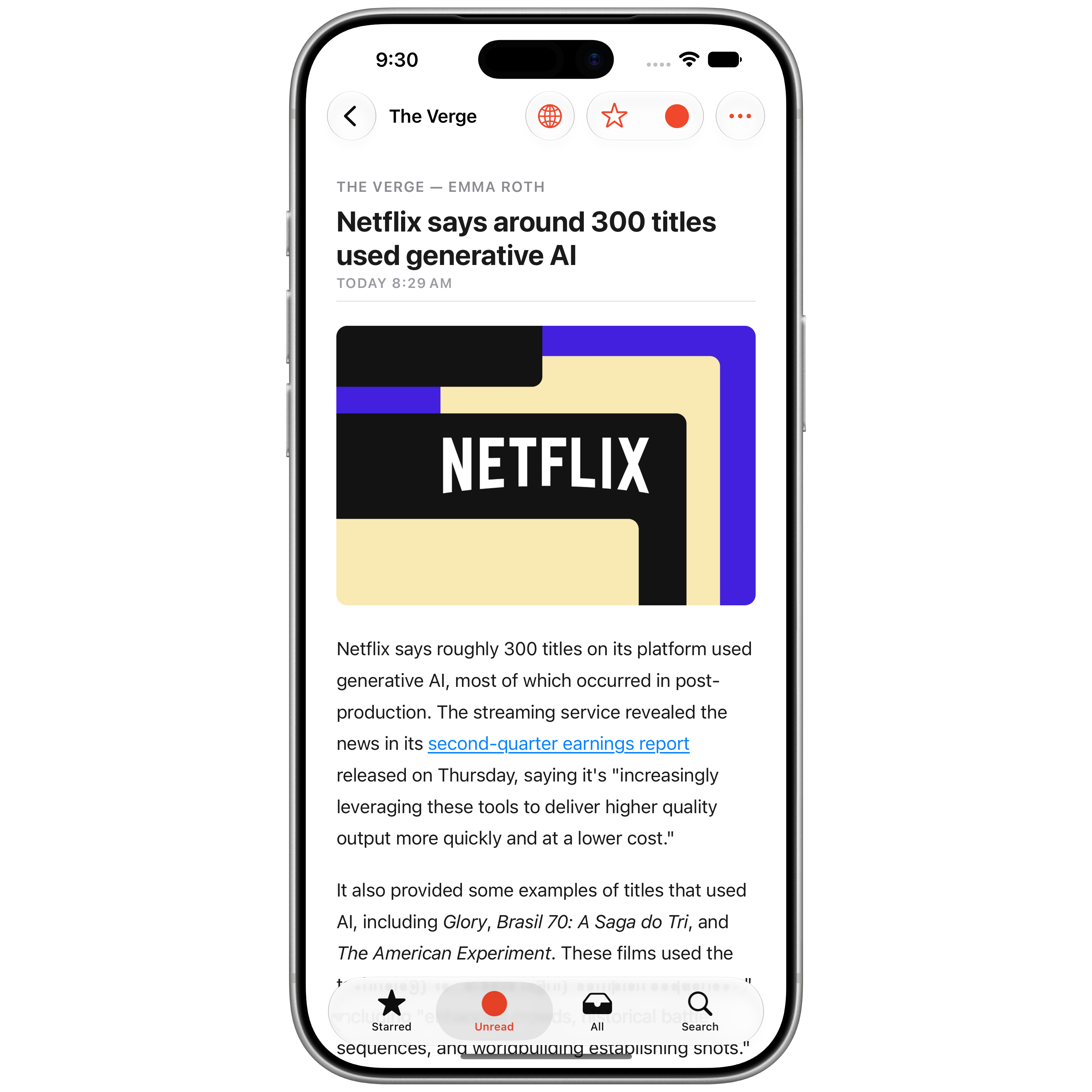 Reader Ultra article on iPhone