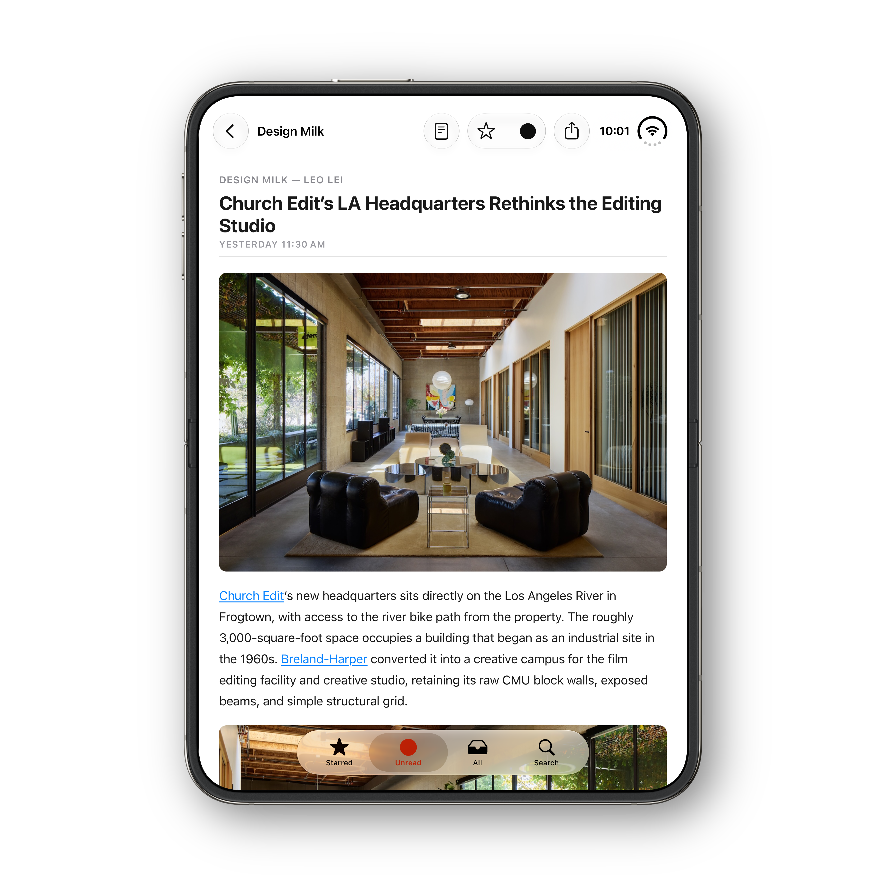Reader Ultra iPhone Duo portrait reader view