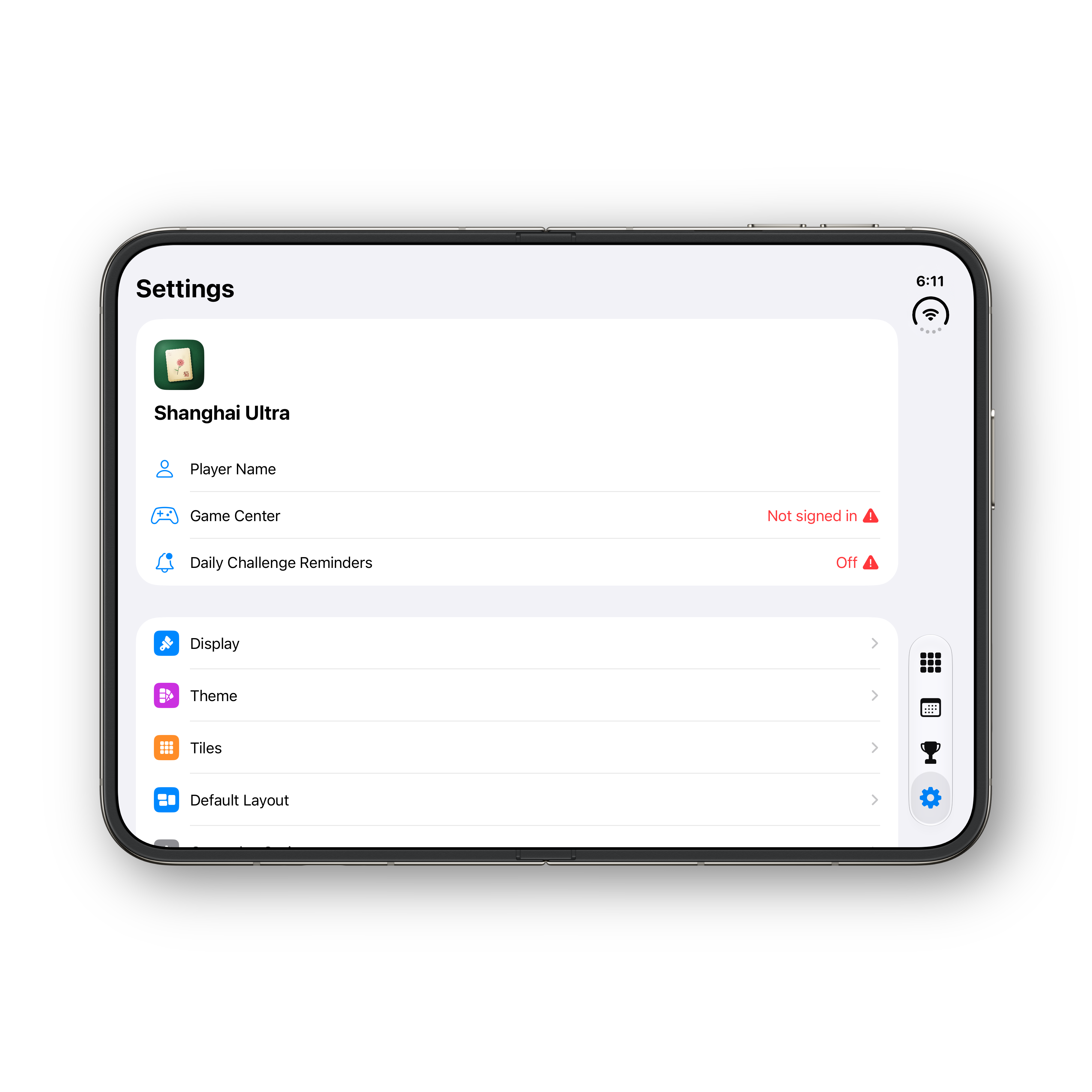 iPhone Duo unfolded settings 1