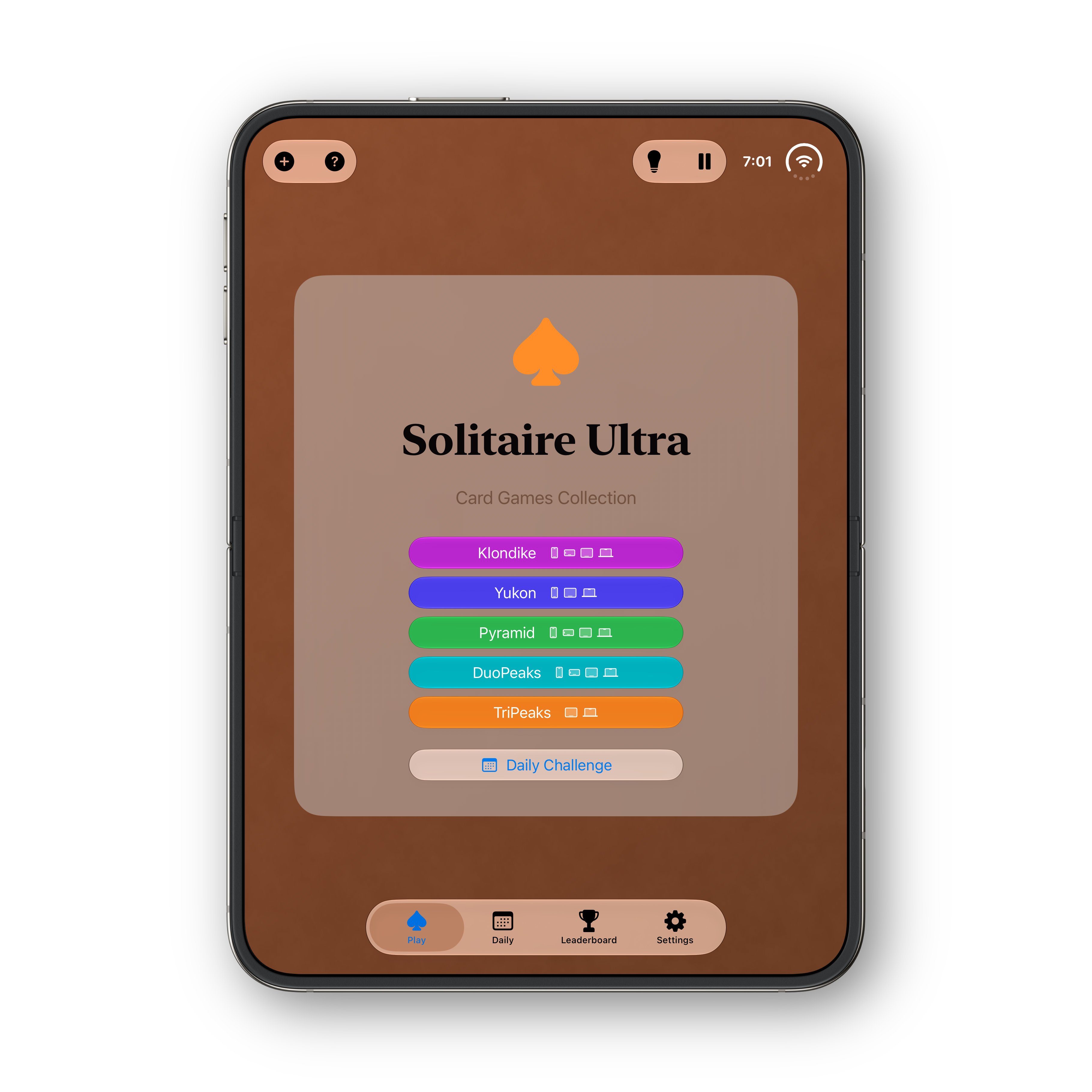 Solitaire Ultra iPhone Duo portrait home