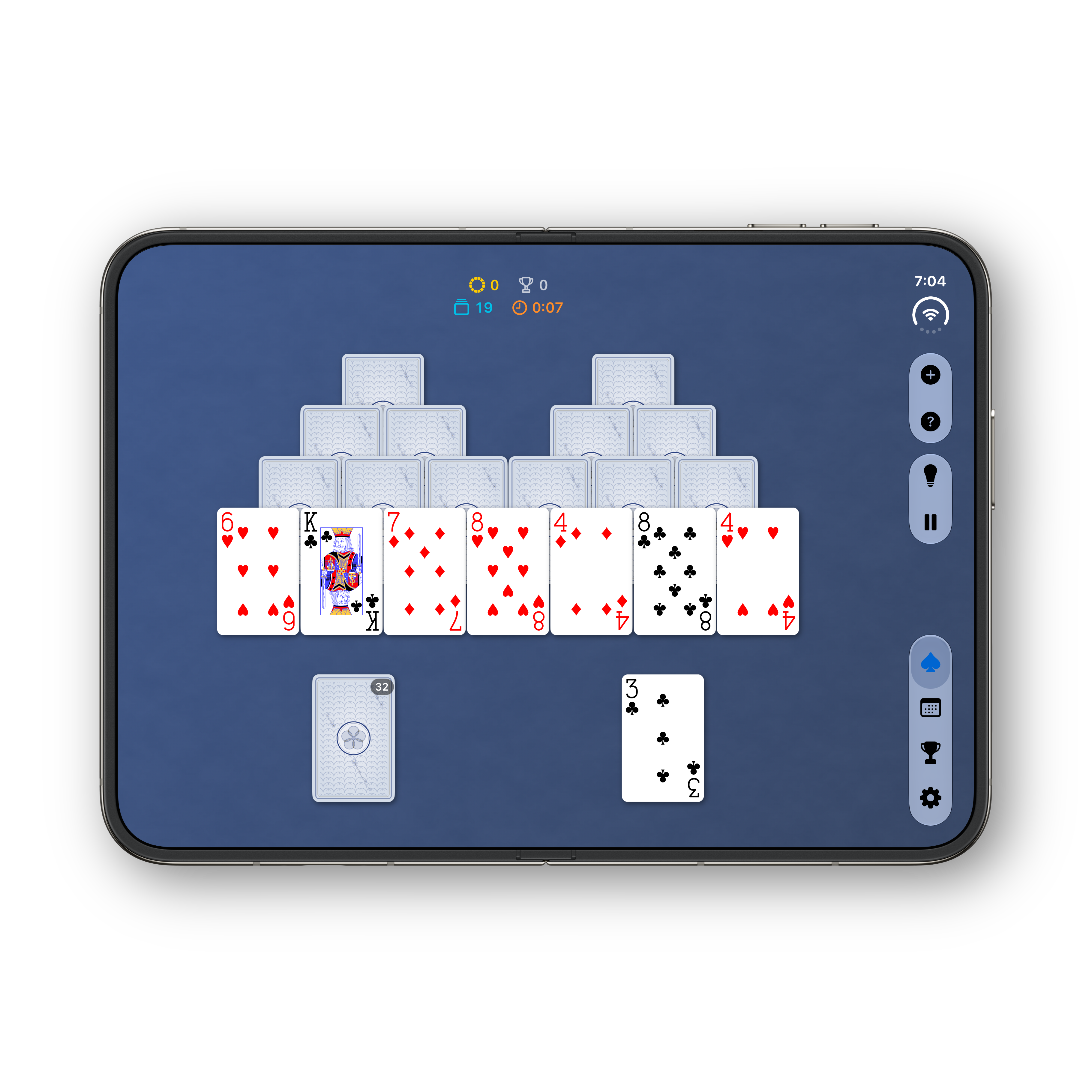 Solitaire Ultra iPhone Duo unfolded DuoPeaks