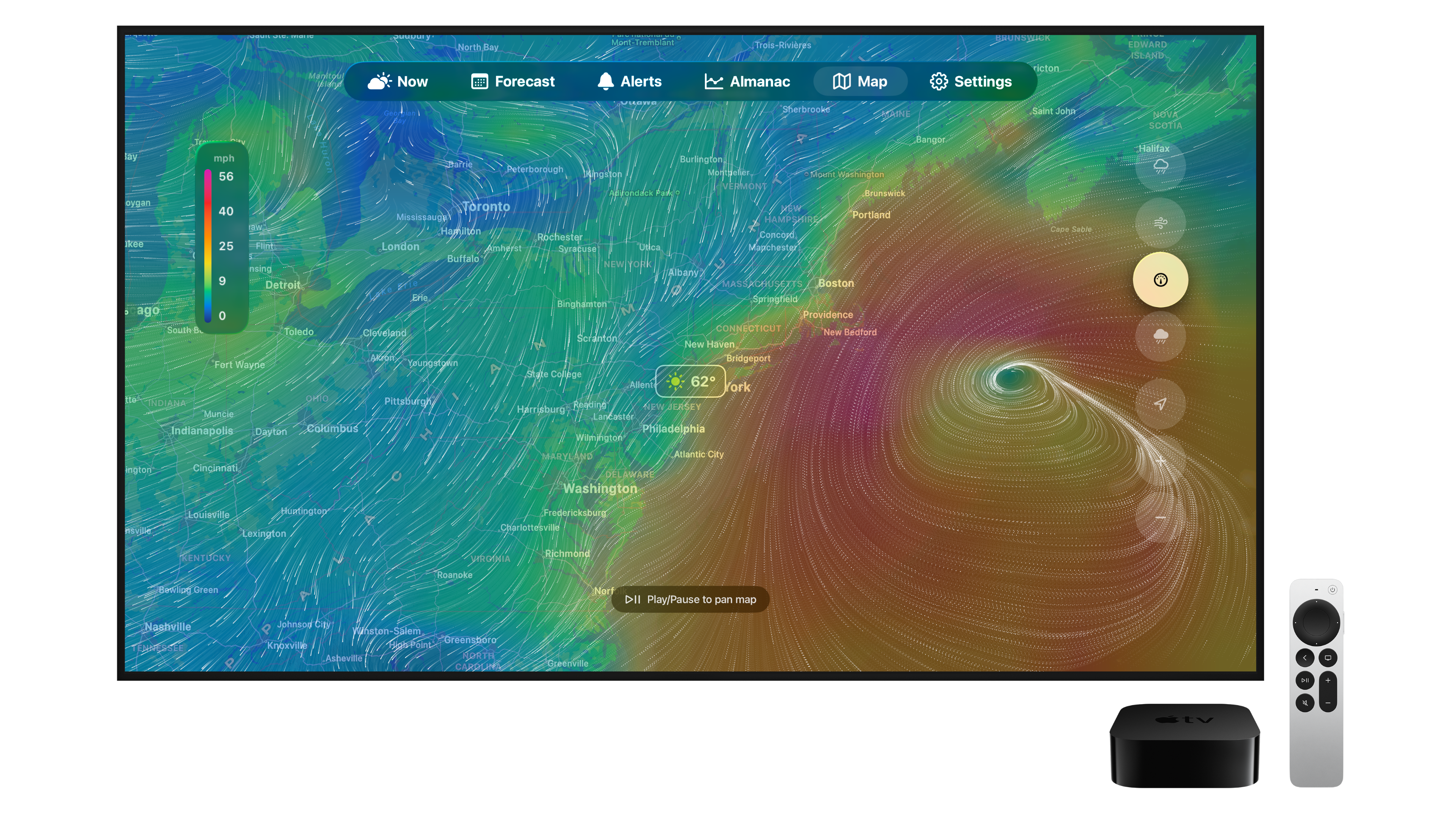 Apple TV Wind radar