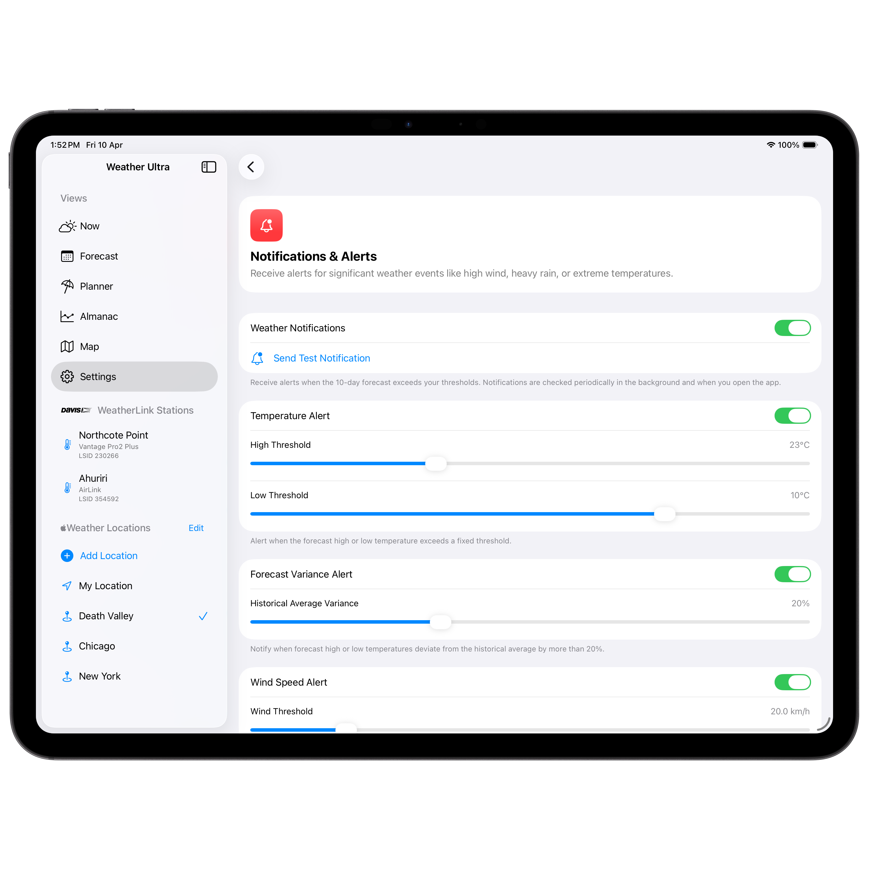 iPad Settings Notifications