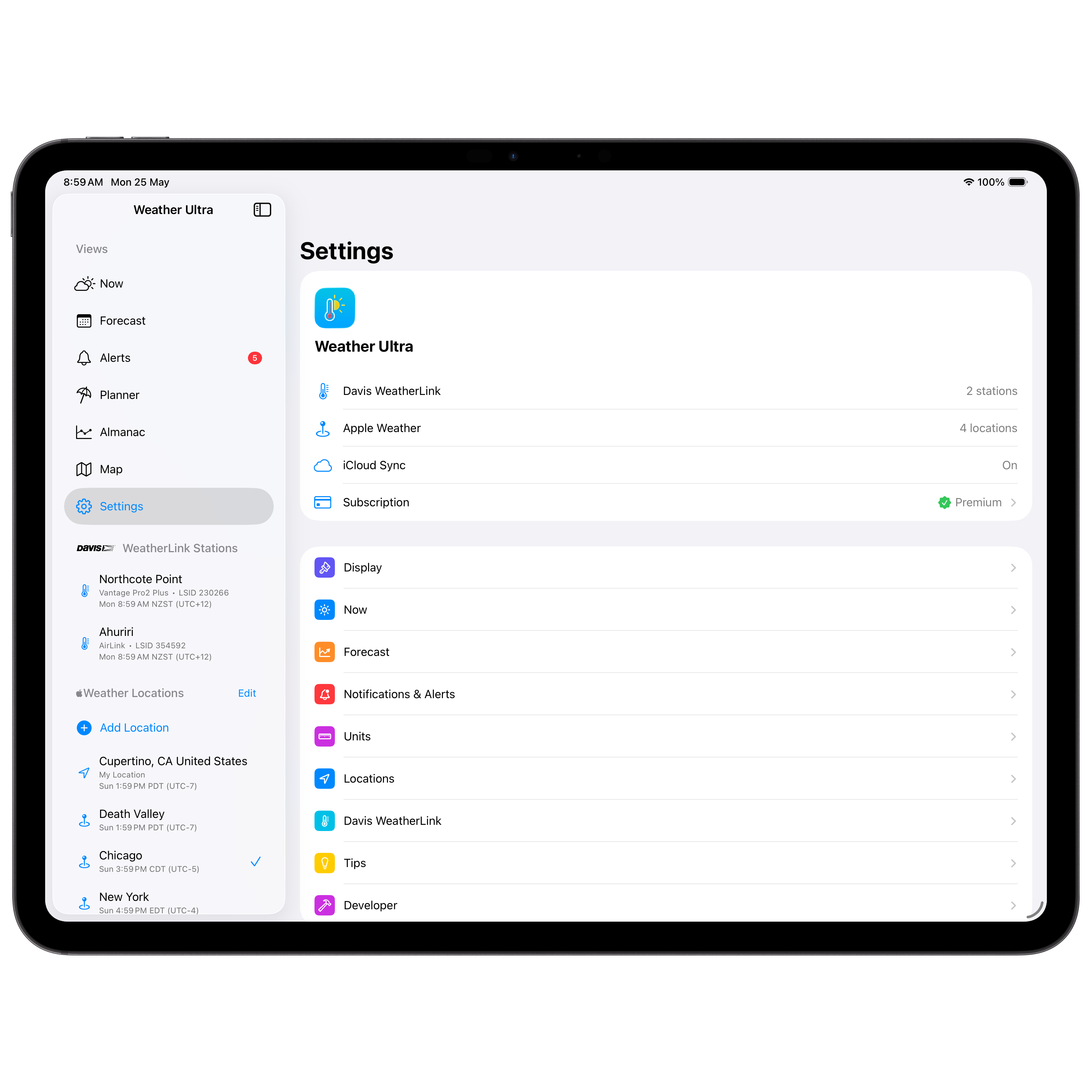 iPad Settings