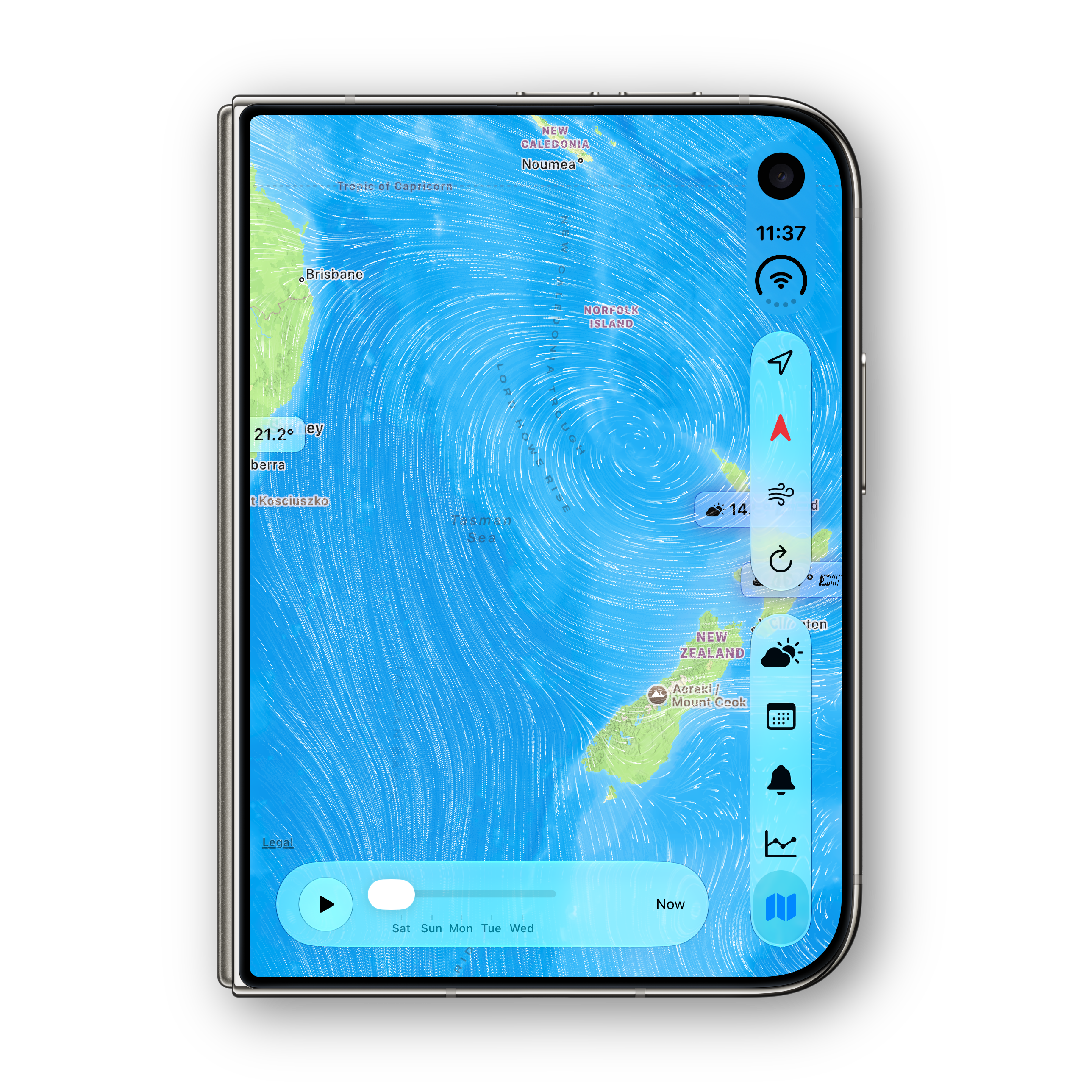 iPhone Duo — folded Wind radar