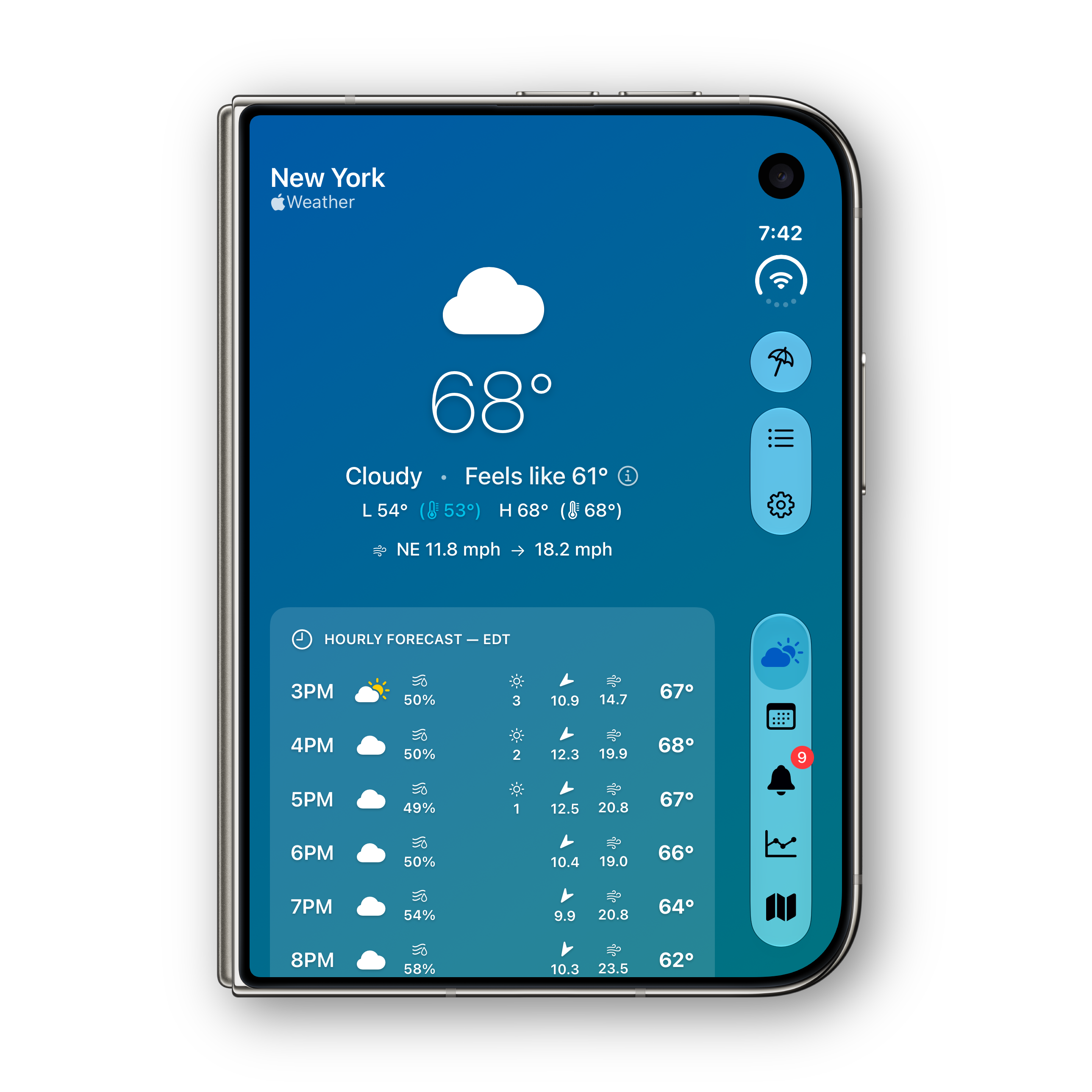iPhone Duo — folded Now Davis WeatherLink