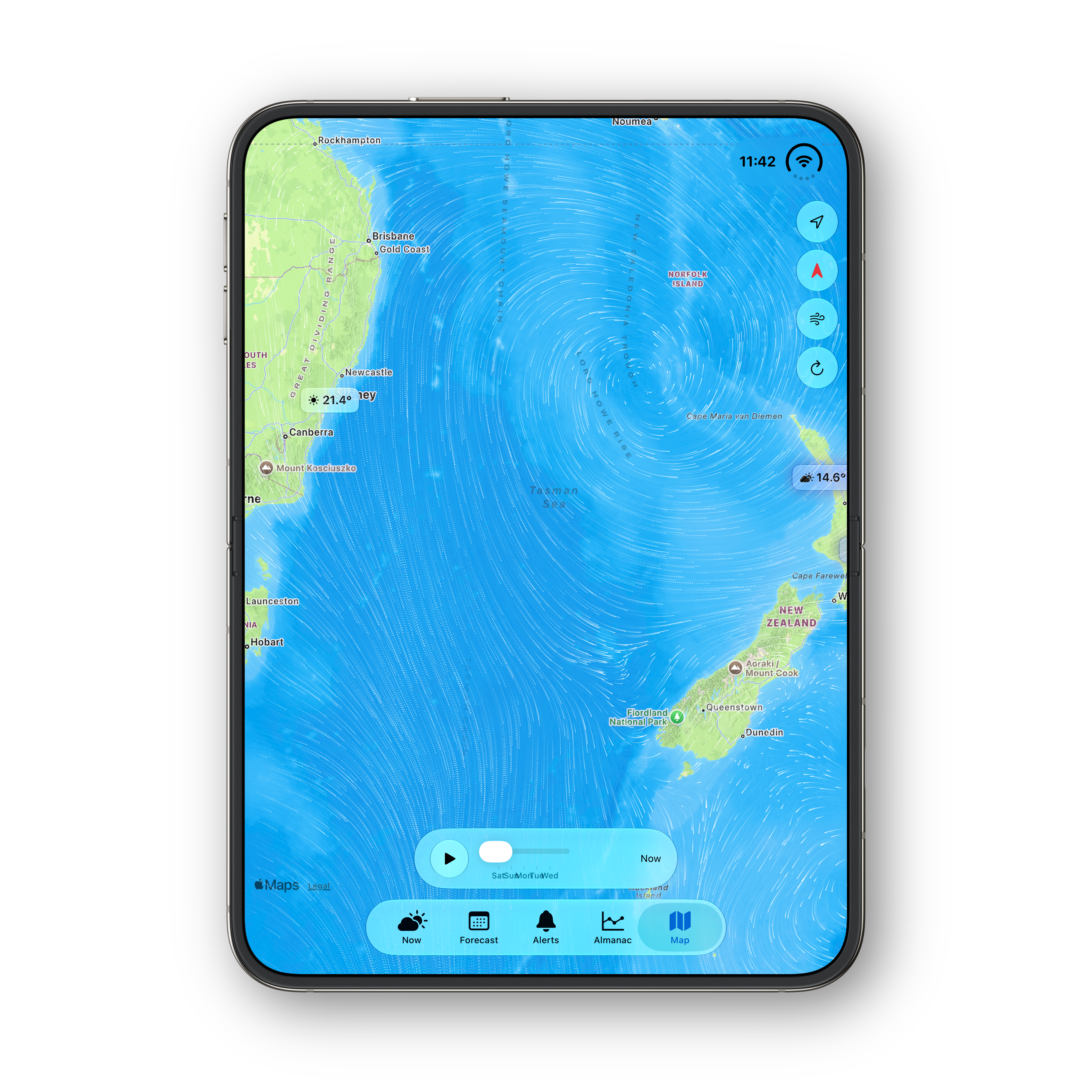 iPhone Duo — portrait Wind radar