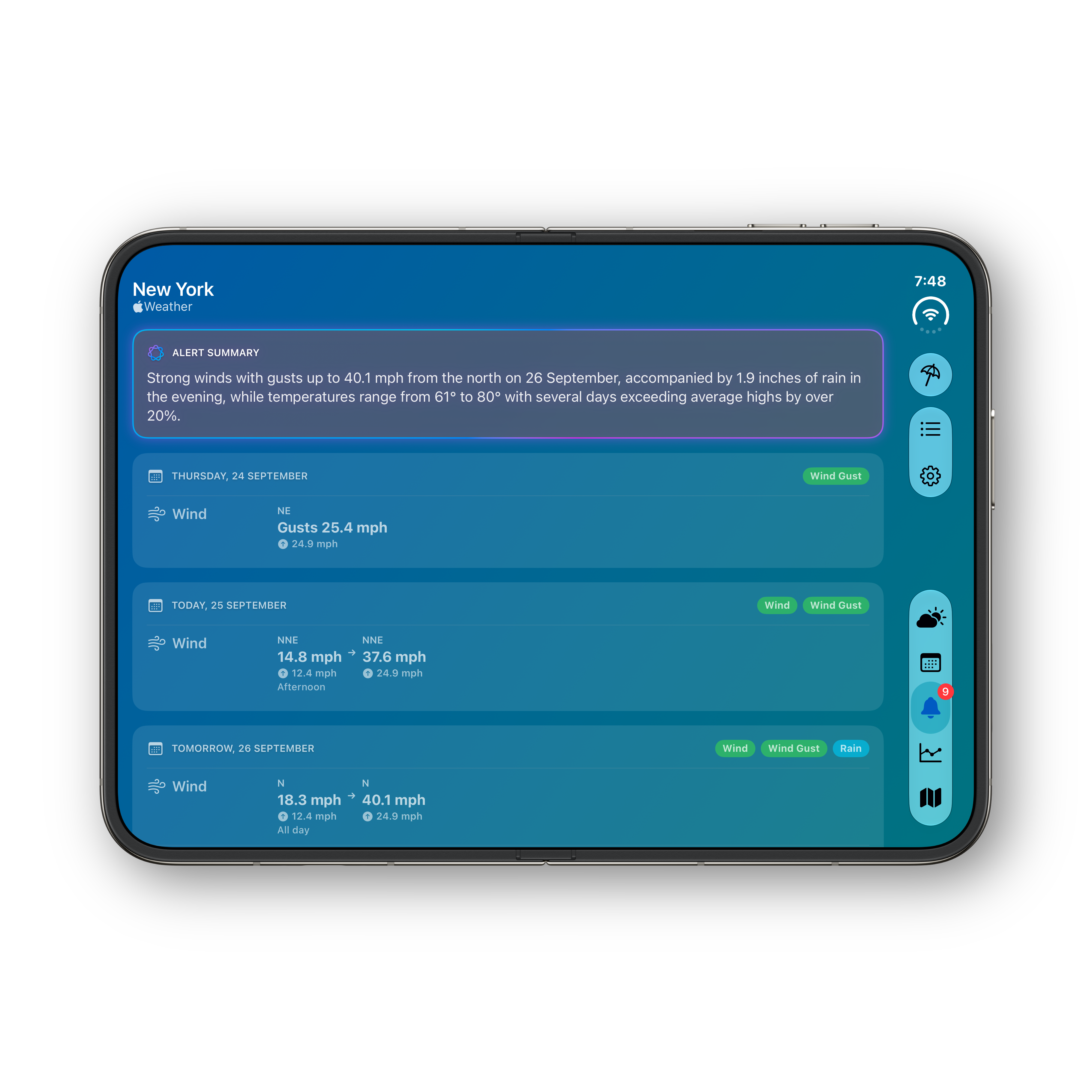 iPhone Duo — unfolded Alerts
