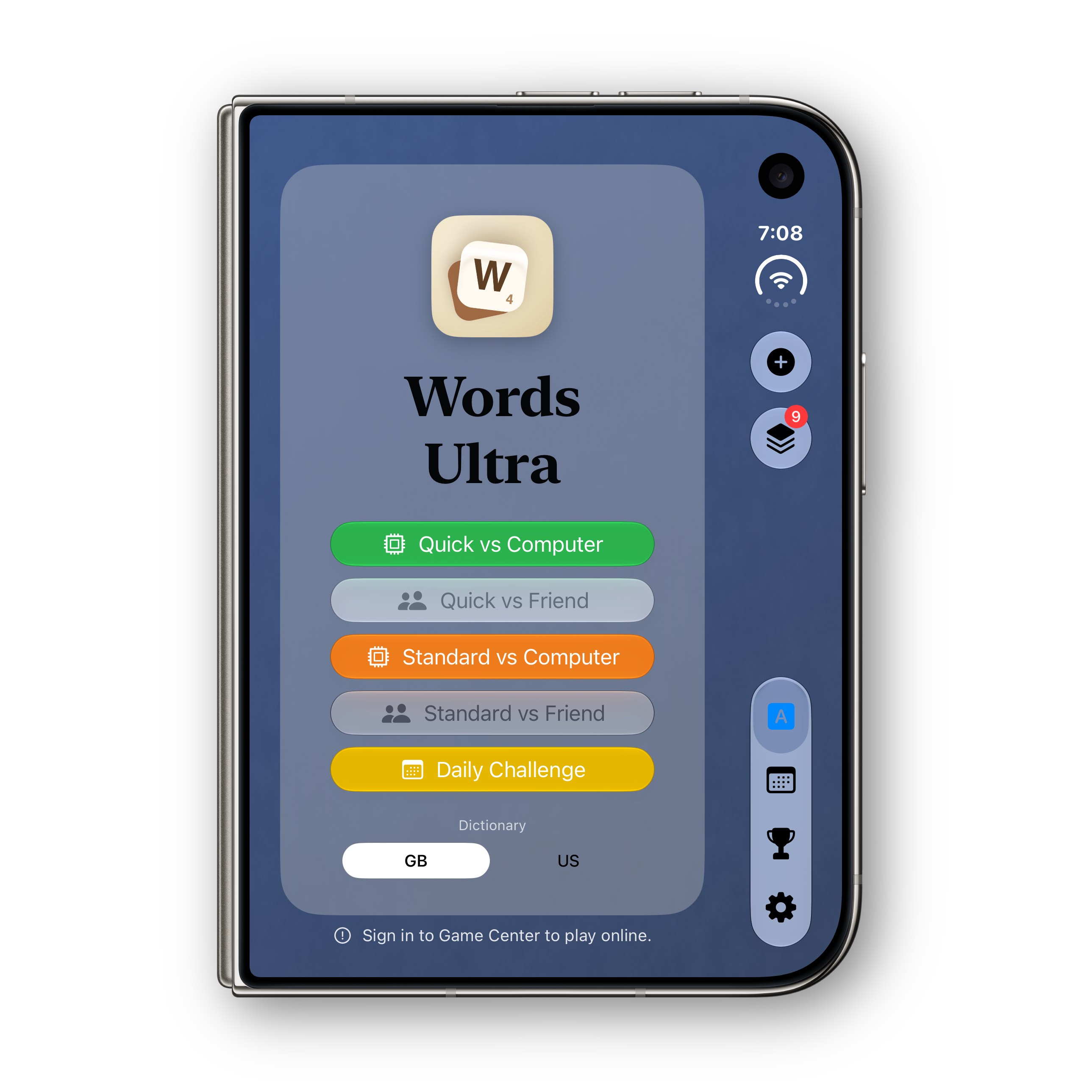 Words Ultra iPhone Duo folded home