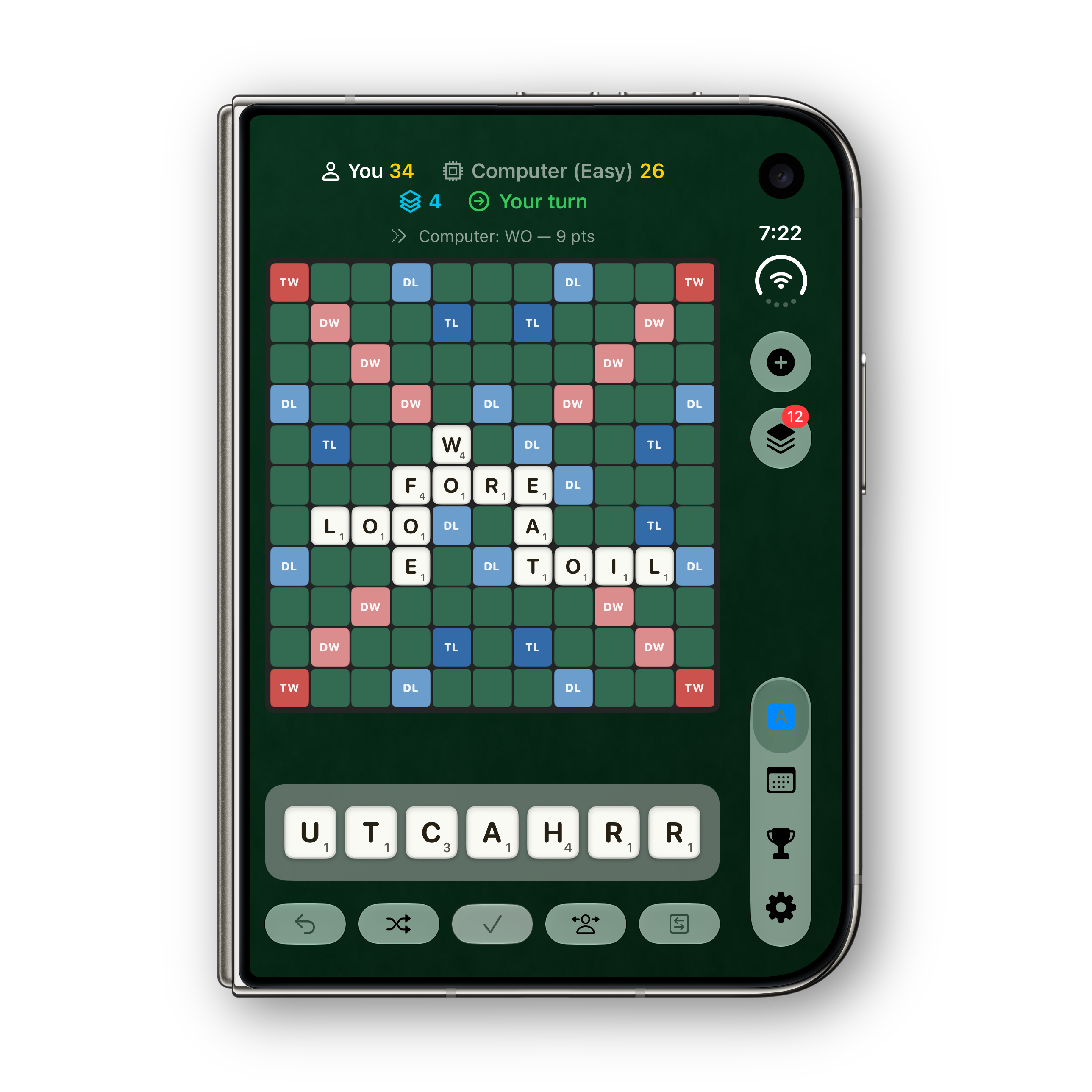 Words Ultra iPhone Duo folded board, wine theme