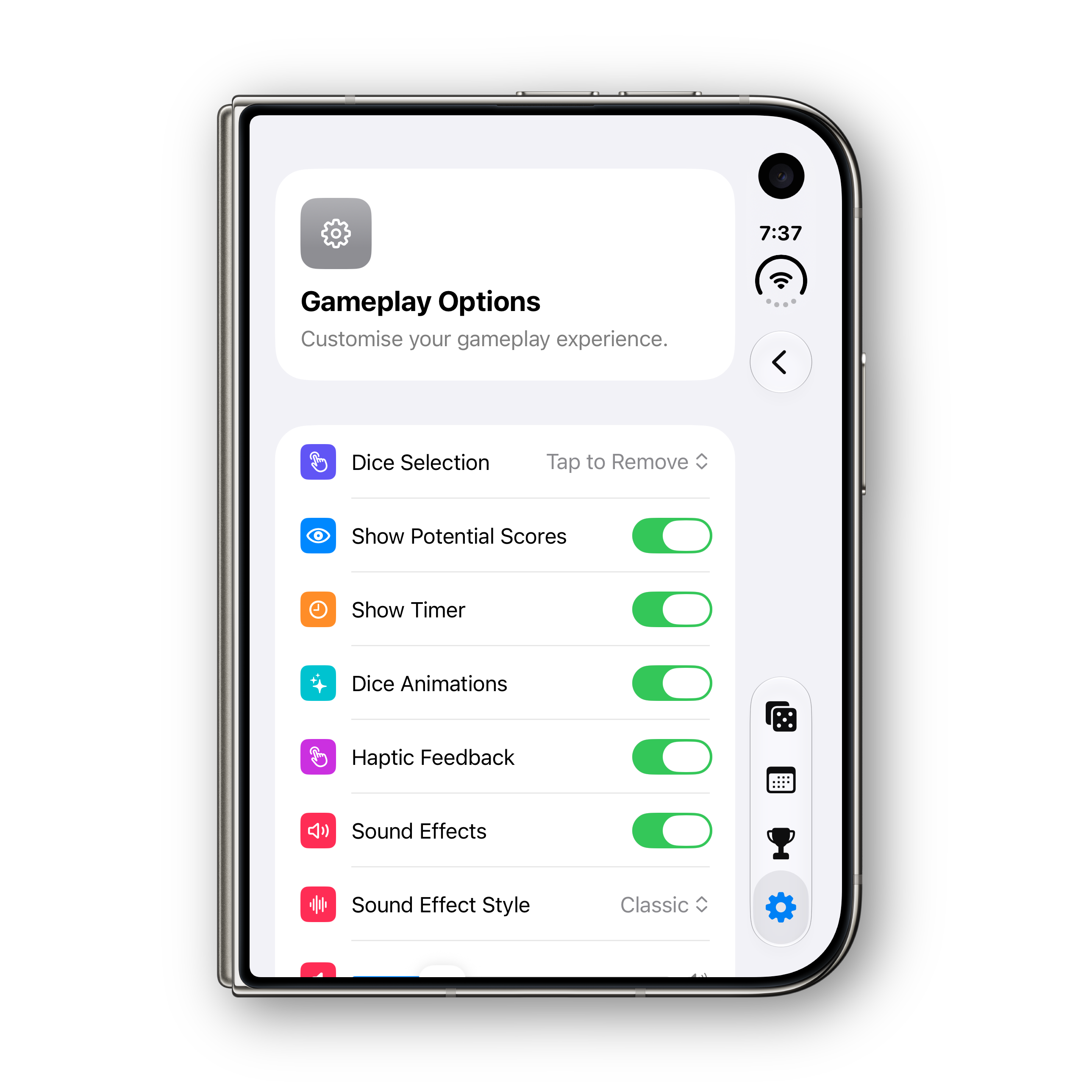 iPhone Duo folded settings 2